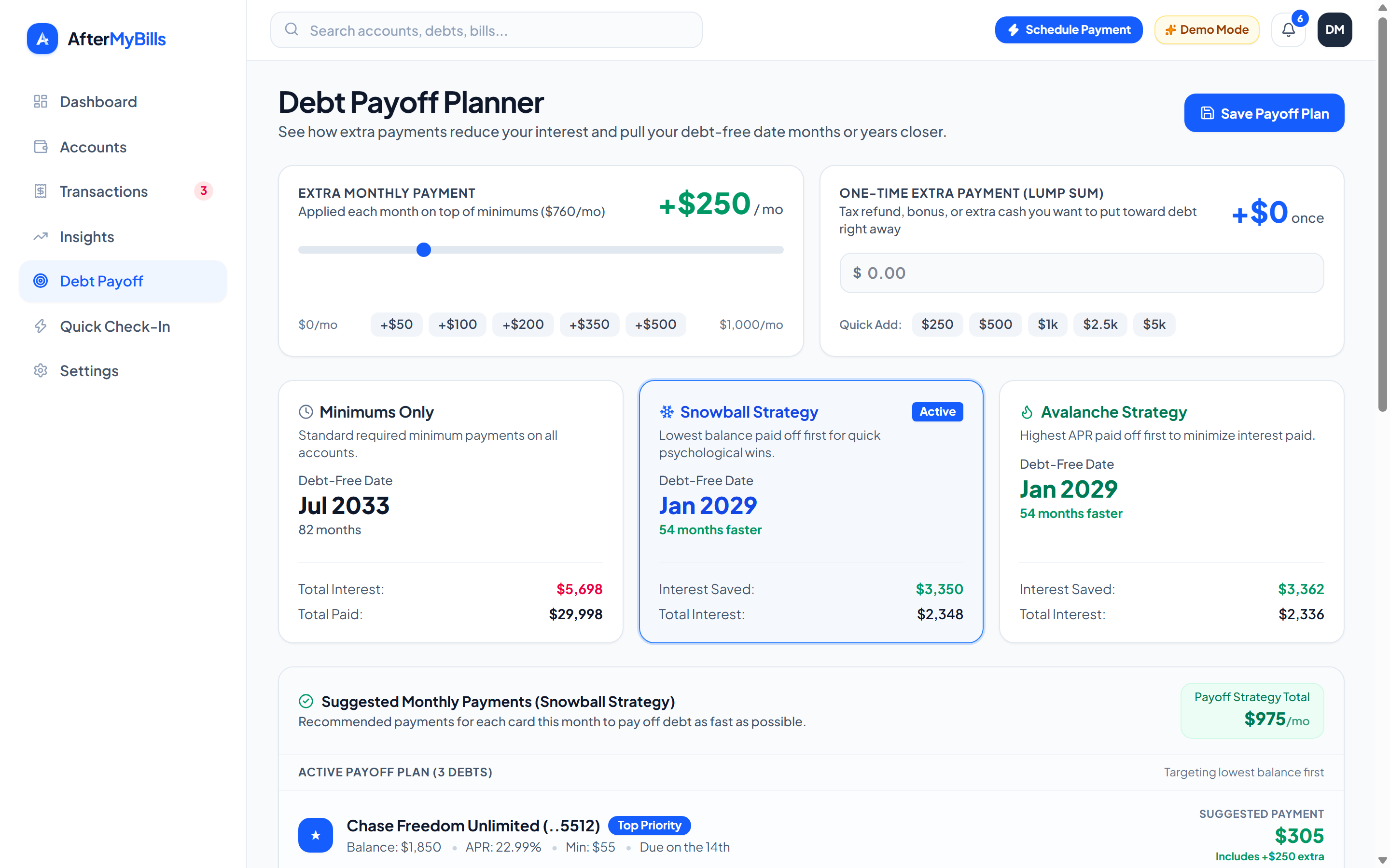 Debt Payoff Strategy Planner